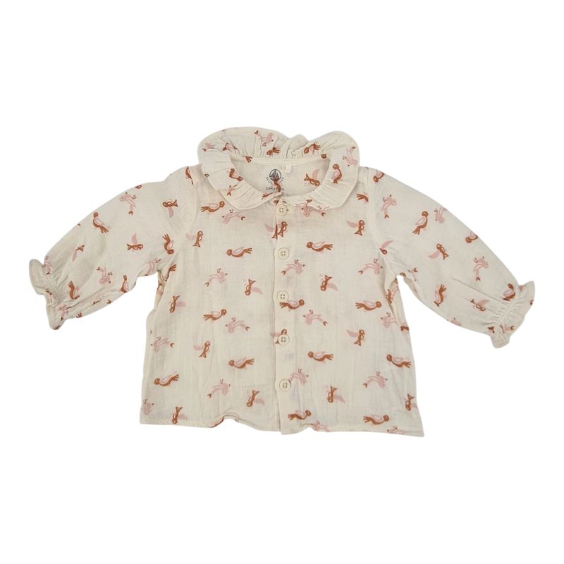 Petit Bateau Bluse Gr. 68 / 6M – sehr gut erhalten